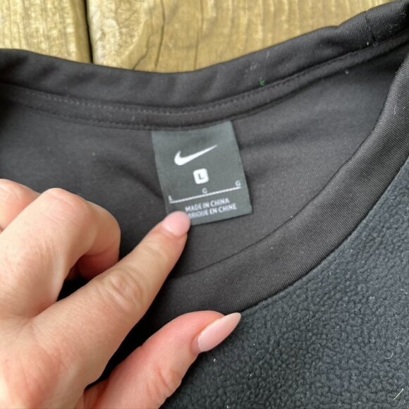 Nike black fleece gold trim pullover sweatshirt Large - Picture 7 of 11
